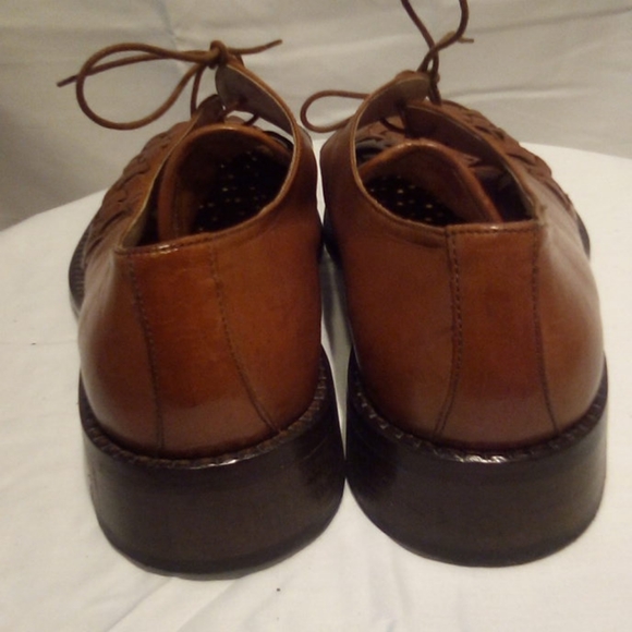 Beautiful Marc Evani Tan Leather Weave Shoes - Picture 3 of 4